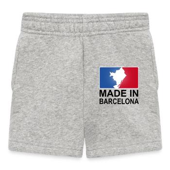 sportliches Logo Made in Barcelona - Baby Shorts - Grau meliert - Vorne