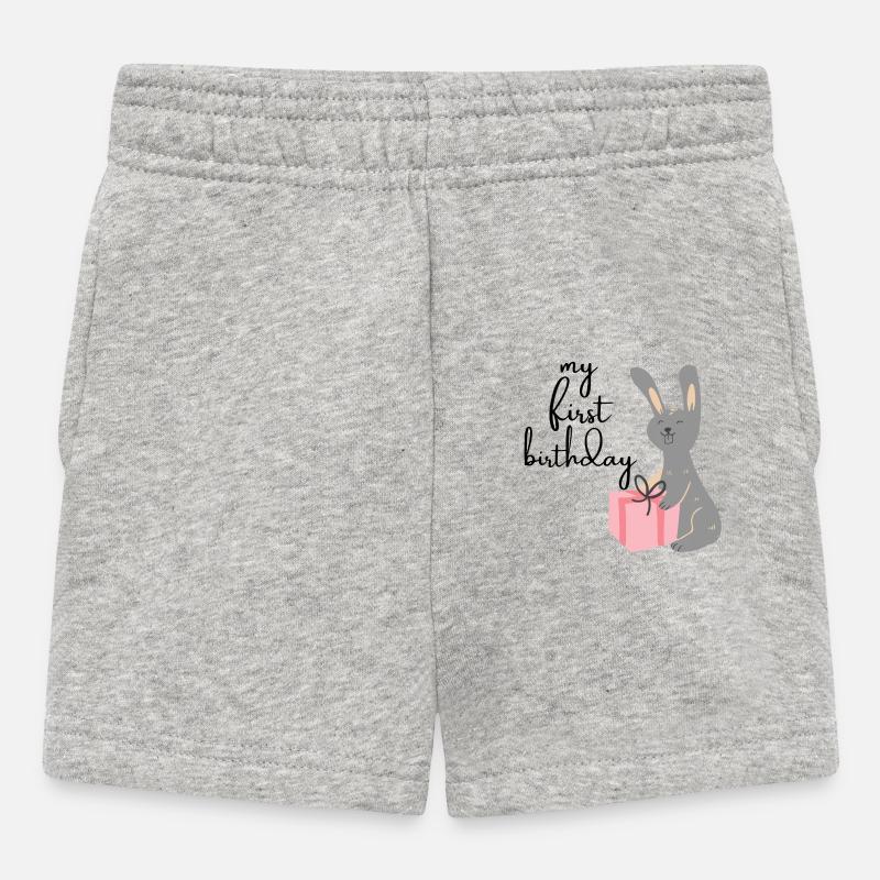 Mon premier anniversaire! - Short Bébé - gris chiné