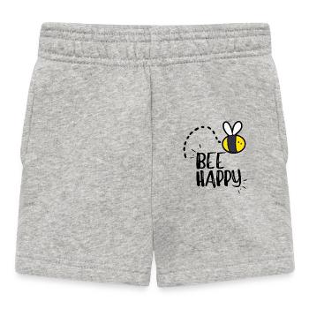 Bee Happy! - Baby Shorts - heather grey - Front