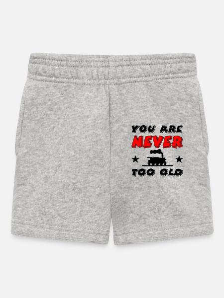Eisenbahn - Baby Shorts - Grau meliert