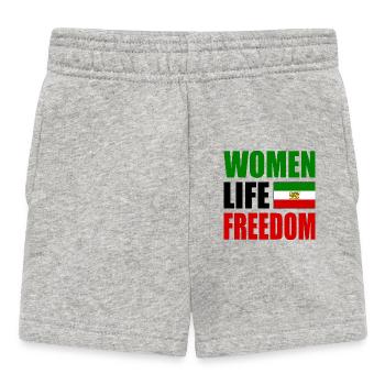 Women life freedom - Short Bébé - gris chiné - Devant