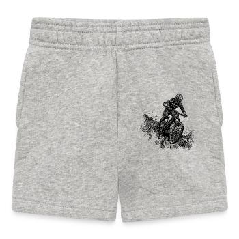 Radfahrer Mountainbiker Regen Schlamm Abfahrt - Baby Shorts - Grau meliert - Vorne