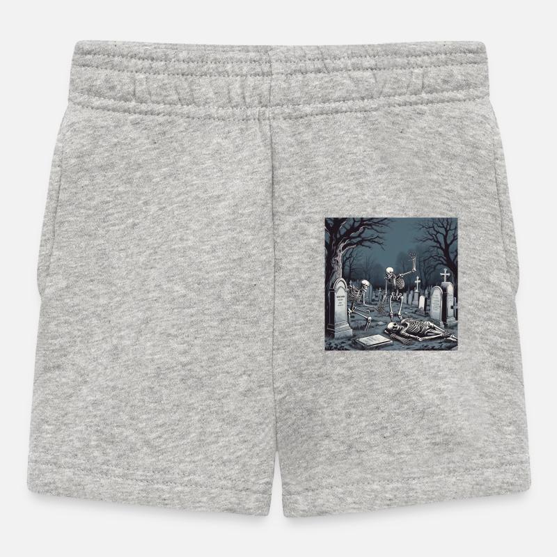 Squelette de somnambule - Short Bébé - gris chiné