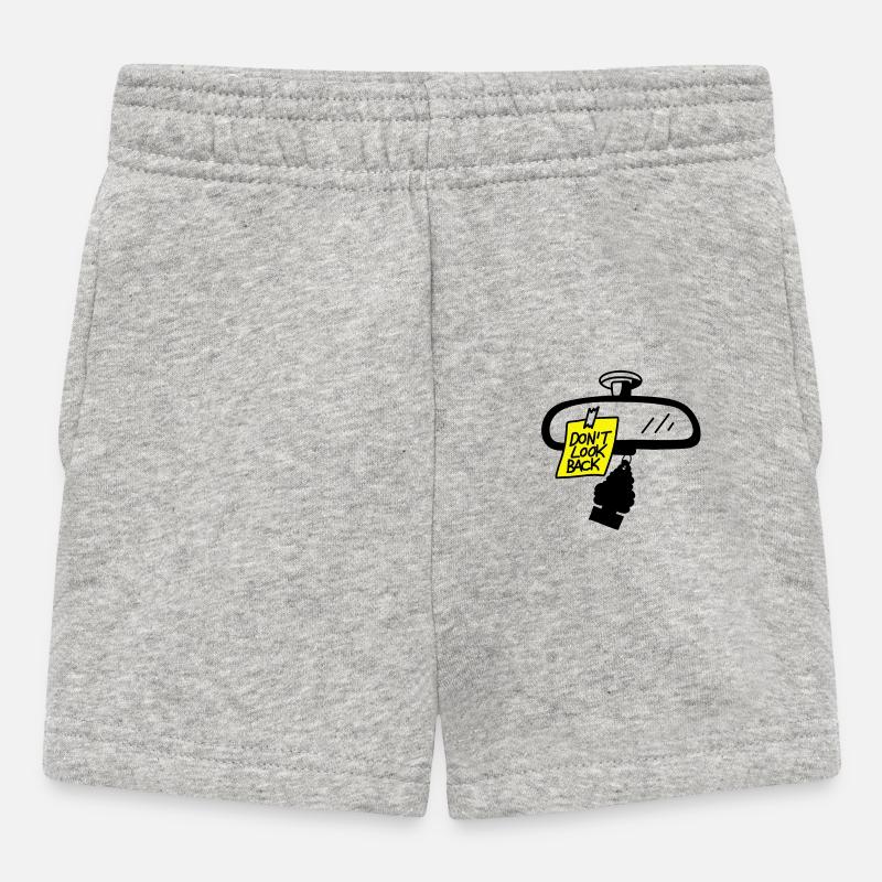 Rear-view mirror message - Baby Shorts - heather grey