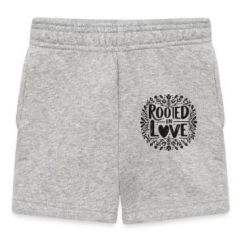Rooted in Love - Baby Shorts - heather grey - Front