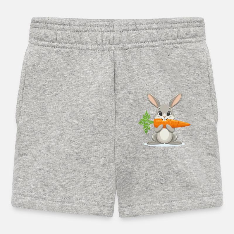 S’amuser à grignoter avec Hoppelhase - Short Bébé - gris chiné