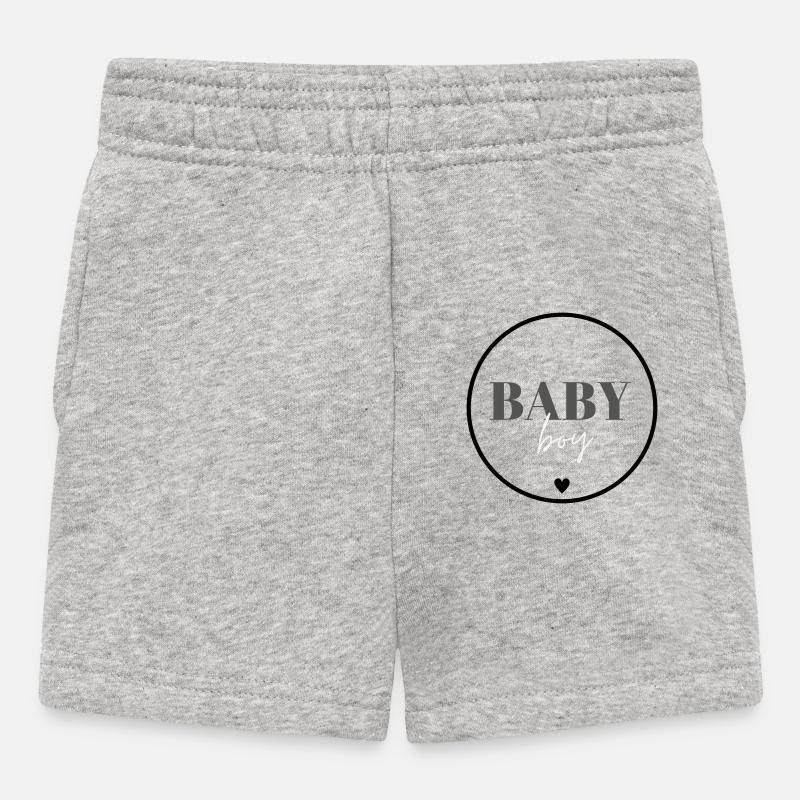 Bébé Garçon - Uni Noir Blanc - Short Bébé - gris chiné