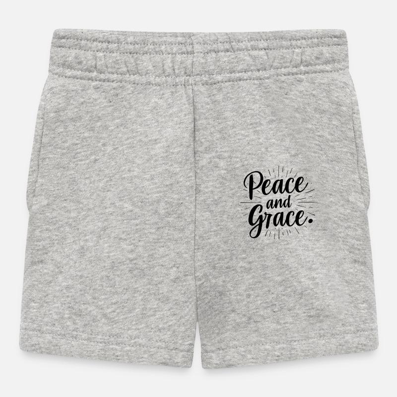 Paix et grâce - Short Bébé - gris chiné