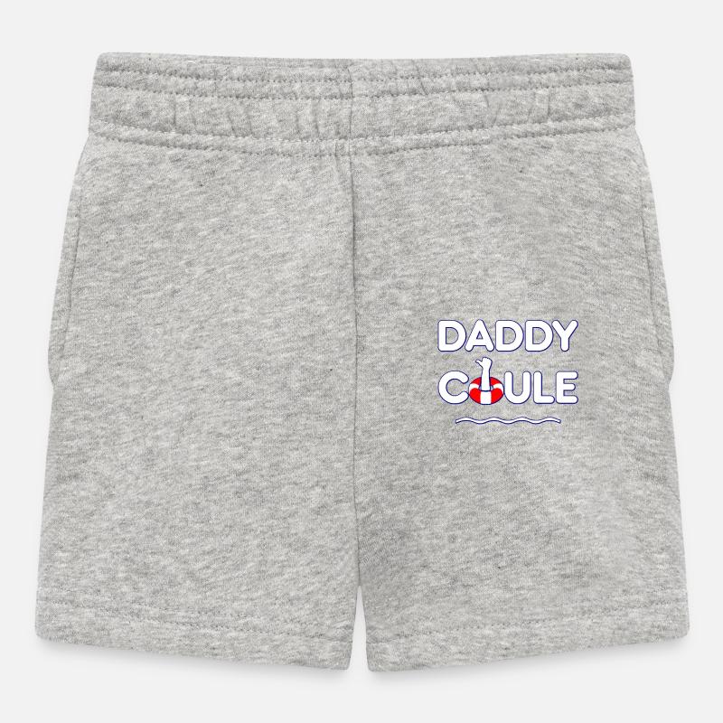DADDY COULE ! (natation, père) - Short Bébé - gris chiné