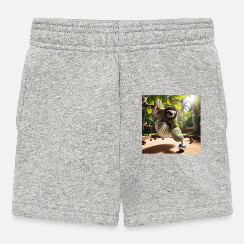 Pétanque Sloth Tramp - Short Bébé - gris chiné