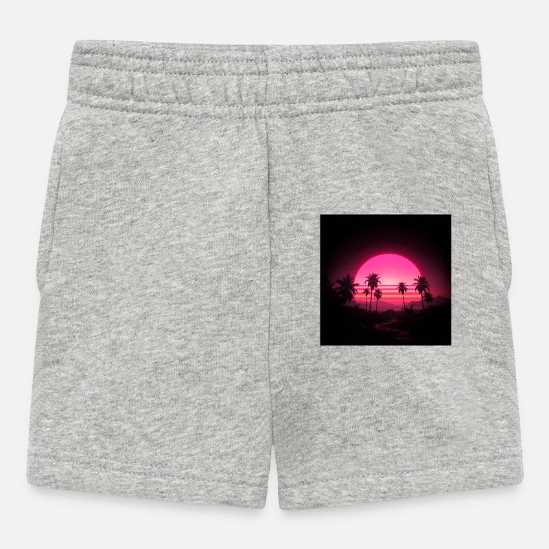 A dreamlike surreal image with high contrast an - Short Bébé - gris chiné