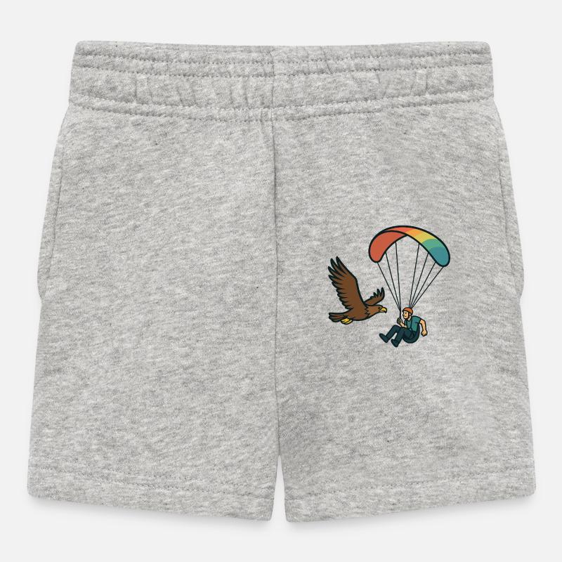 Parapentes et aigles - Short Bébé - gris chiné