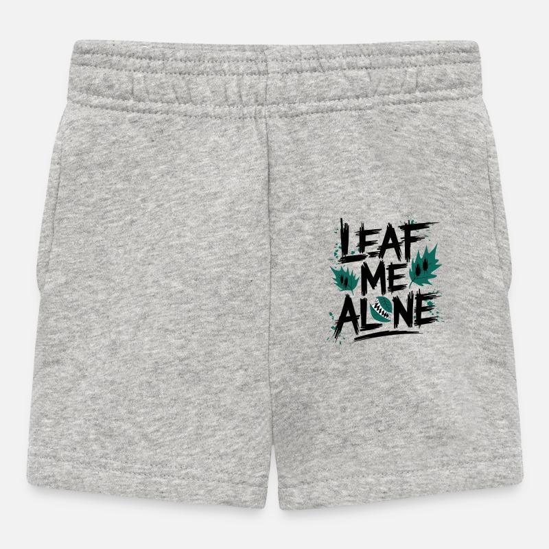 Feuille-moi seul - Short Bébé - gris chiné