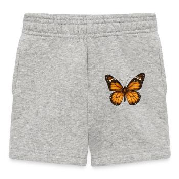 Monarchfalter – zart & majestätisch - Baby Shorts - Grau meliert - Vorne