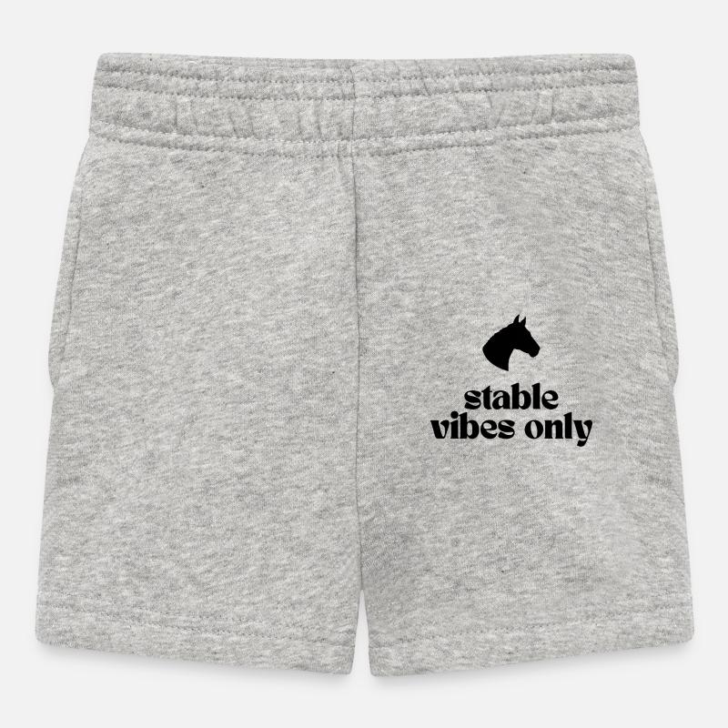 Stable Vibes Only - Conçu pour tous les fans de chevaux ! - Short Bébé - gris chiné