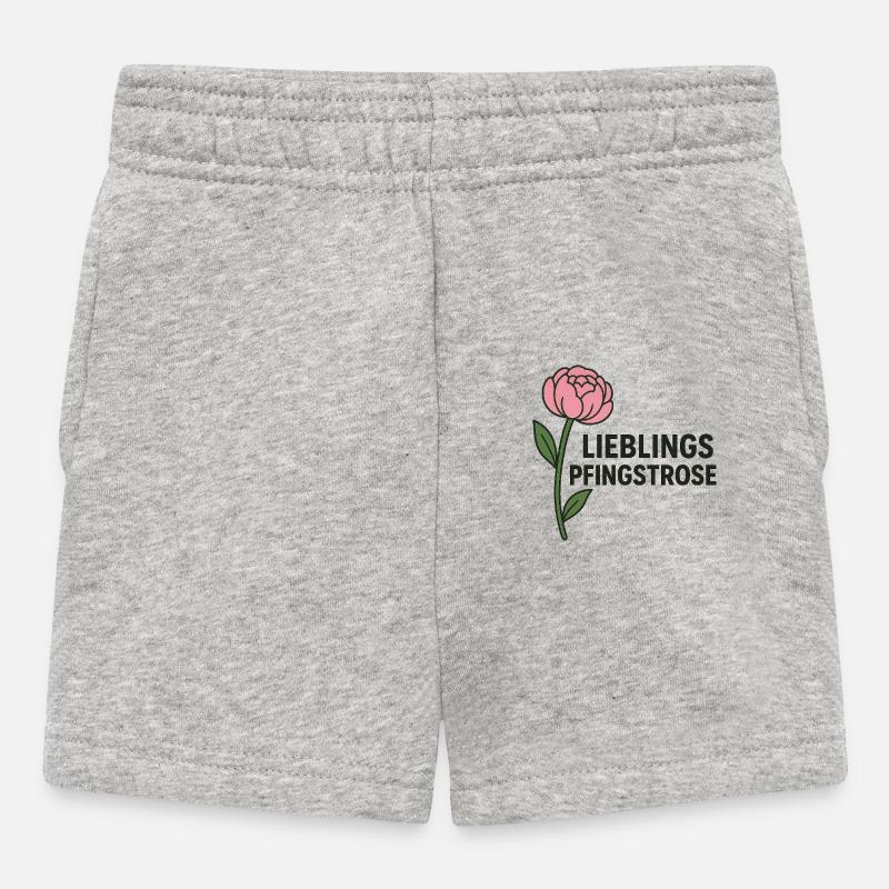 PIVOINE PRÉFÉRÉE - Short Bébé - gris chiné