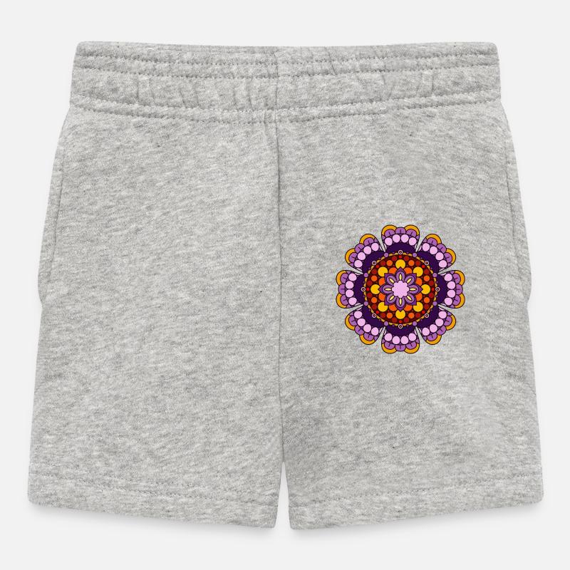 Art de la méditation Mandala - Short Bébé - gris chiné
