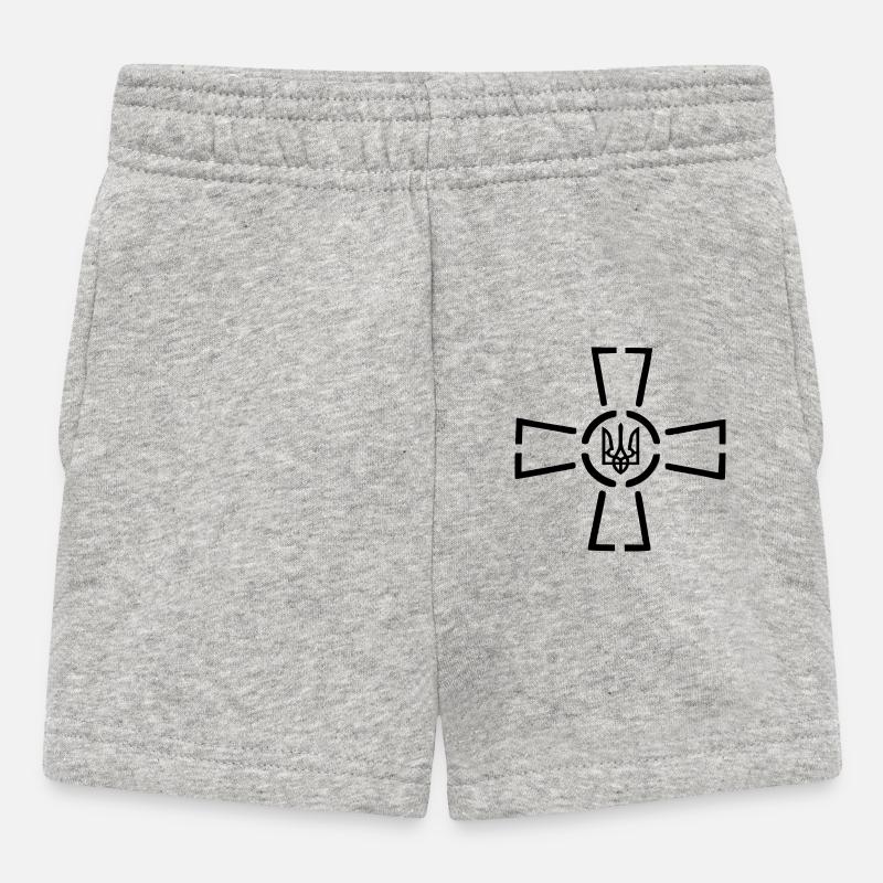 Ukraine - Short Bébé - gris chiné