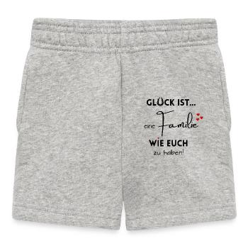 Happiness is to have a family like you - Family - Baby Shorts - heather grey - Front