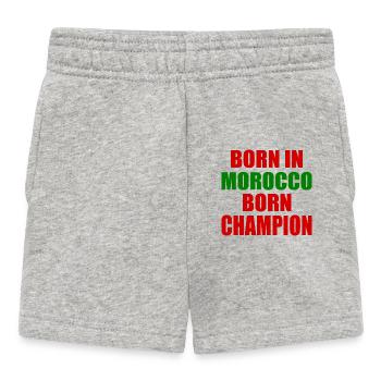 born in morocco born champion - maroc - Short Bébé - gris chiné - Devant