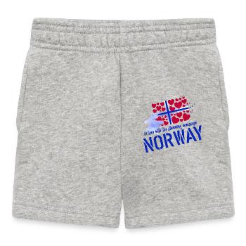 Norwegen Elche norge Norvège - Short Bébé - gris chiné - Devant