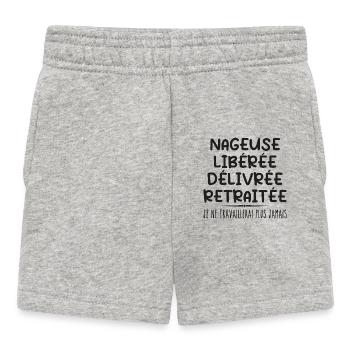 Nageuse célèbre sa retraite avec humour cadeau - Short Bébé - gris chiné - Devant