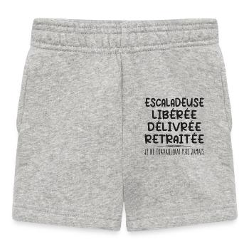Climber celebrates her retirement with humor gift - Baby Shorts - heather grey - Front
