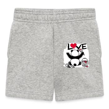 Panda Loveur - Love Painter - Baby Shorts - heather grey - Front