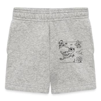 Quail coloring fun for children's clothing, bags, etc - Baby Shorts - heather grey - Front