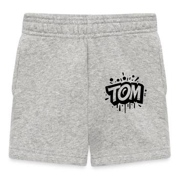 Tom Last name First name Graffiti - Baby Shorts - heather grey - Front
