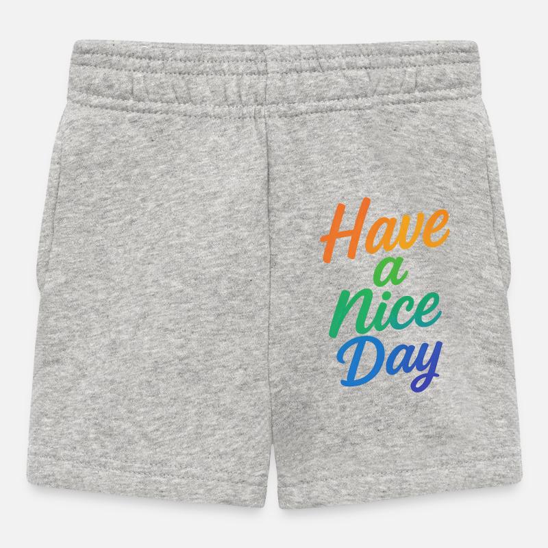 Have a nice Day - Baby Shorts - heather grey