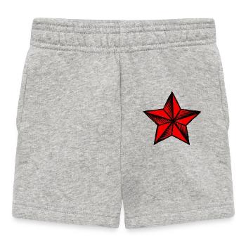 Stern red star - Baby Shorts - Grau meliert - Vorne