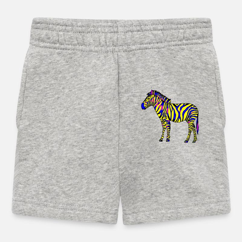 Zebra - Baby Shorts - Grau meliert