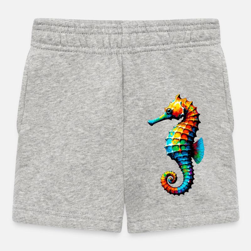 Hippocampe - Short Bébé - gris chiné