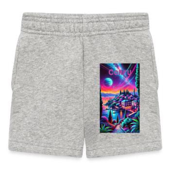 Corfu Greece cities design - Baby Shorts - heather grey - Front
