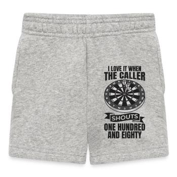 Dart Spruch - Baby Shorts - Grau meliert - Vorne