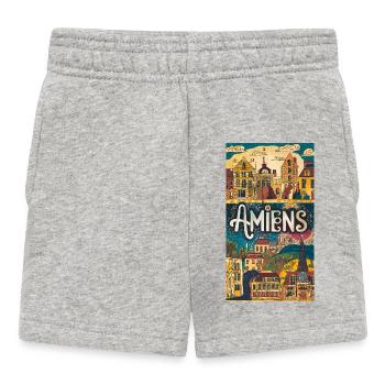Amiens Cityscape Whimsy France City - Baby Shorts - heather grey - Front