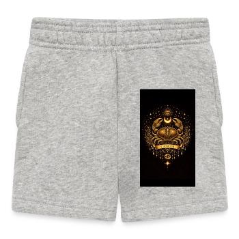 Golden Zodiac Collection – Cancer Astrology Gold - Baby Shorts - heather grey - Front