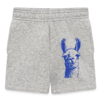 Motif de silhouette du chien bleu - Short Bébé - gris chiné - Devant