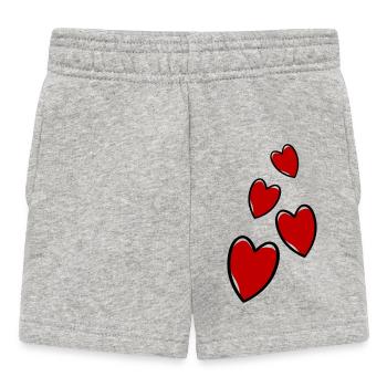 Herzen Symbol - Baby Shorts - Grau meliert - Vorne