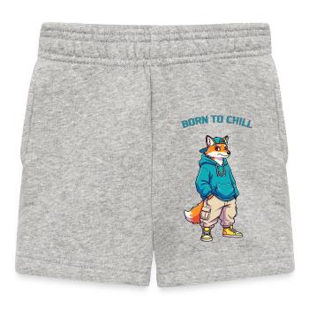 Lässiger Fuchs  - Baby Shorts - Grau meliert - Vorne