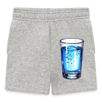 eau minérale - Short Bébé - gris chiné - Devant