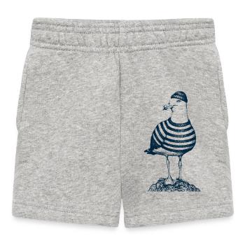 Mouette avec pull - Short Bébé - gris chiné - Devant