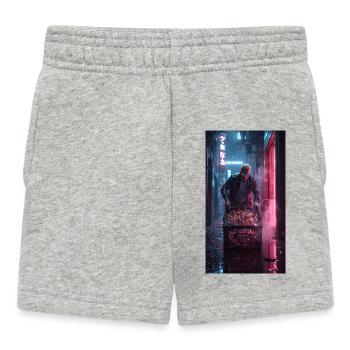 Neon Alley Rebell mit Flaschenkorb - Baby Shorts - Grau meliert - Vorne