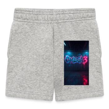 Omega3 Neon Graffiti - Baby Shorts - Grau meliert - Vorne