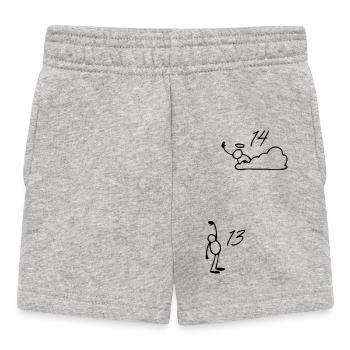 14 Jahre 14. Jubiläumsgeschenk – 14 Jahre - Baby Shorts - Grau meliert - Vorne