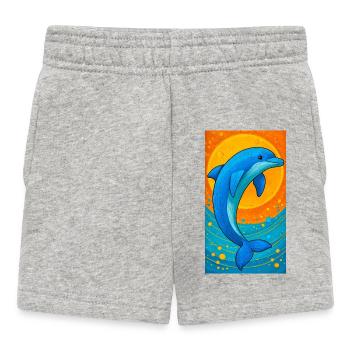 dolphin - Baby Shorts - heather grey - Front