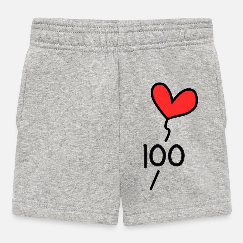 100. 100 ANS. 100e ANNIVERSAIRE. ANNIVERSAIRE 100 - Short Bébé - gris chiné