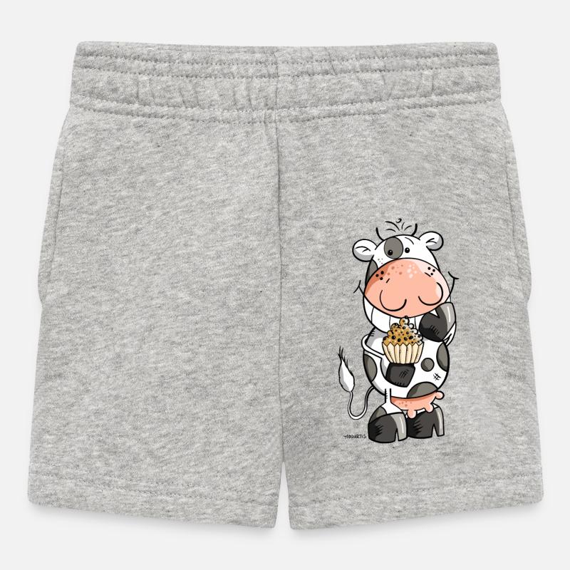 Mignon Vache - Short Bébé - gris chiné
