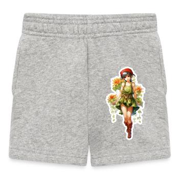 Chemise rouge délicate de la fille d’honneur - Short Bébé - gris chiné - Devant